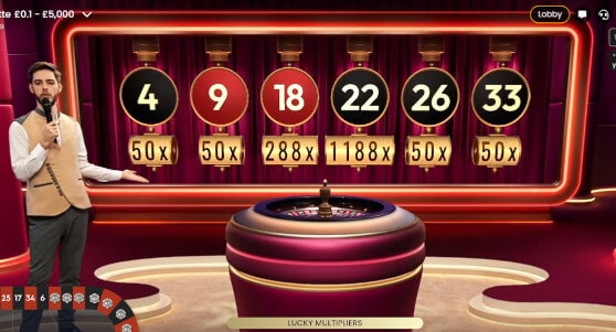 lucky 6 roulette multipliers