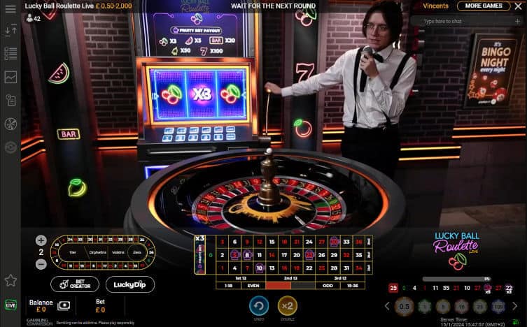 lucky ball roulette live