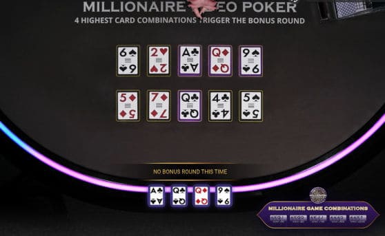 millionaire video poker bonus round check