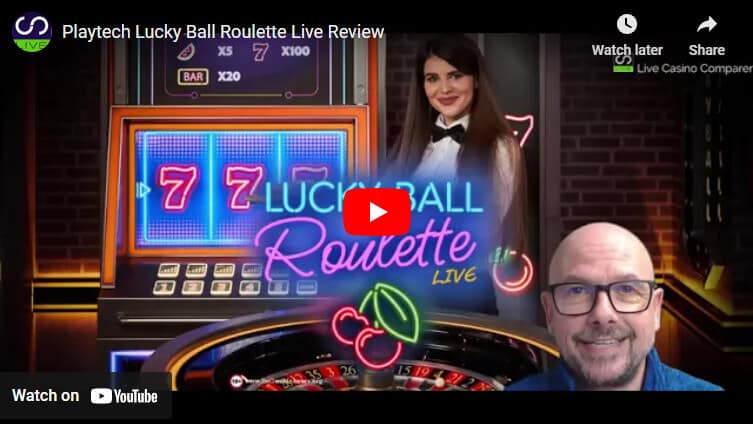 playtech lucky ball roulette live video review