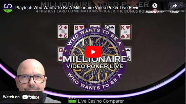 playtech millionaire video poker live video review