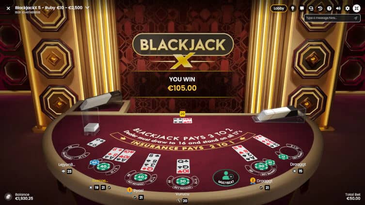 Blackjack X Result