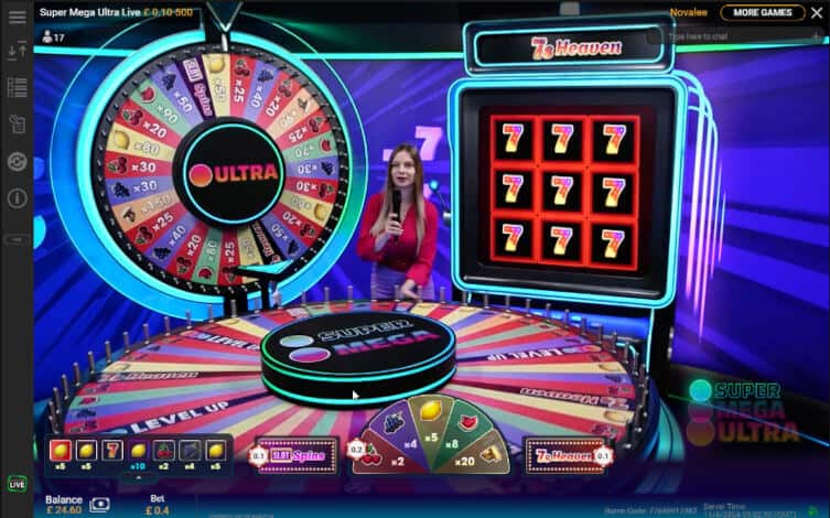 Dealer spins the Super Mega Ultra Live wheel