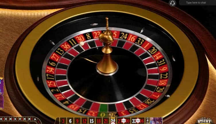 closeup of sticky bandits roulette wheel