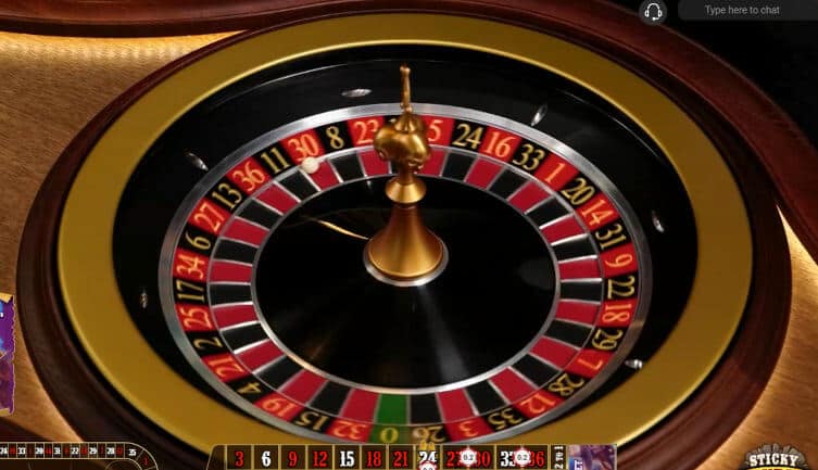 closeup of sticky bandits roulette wheel