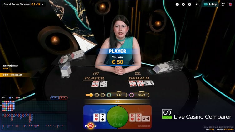 win on grand bonus baccarat