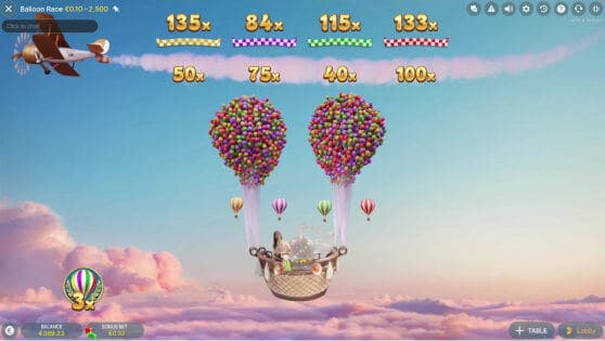 balloon race plane multipliers