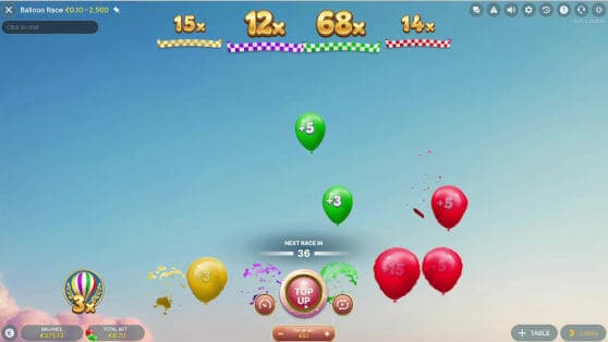 balloon race top-up