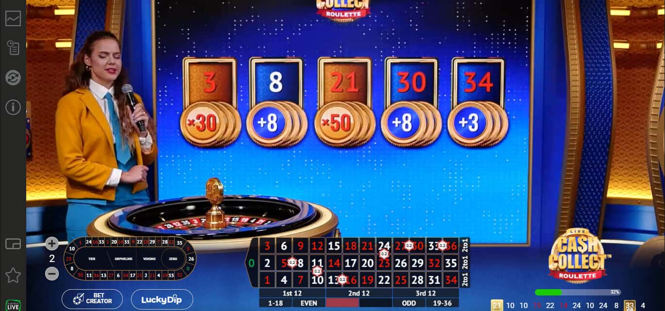 cash collect roulette lucky numbers