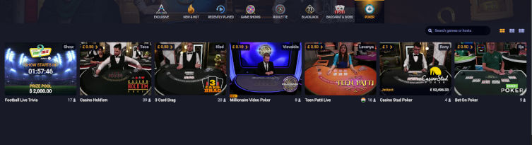 3 card brag lobby