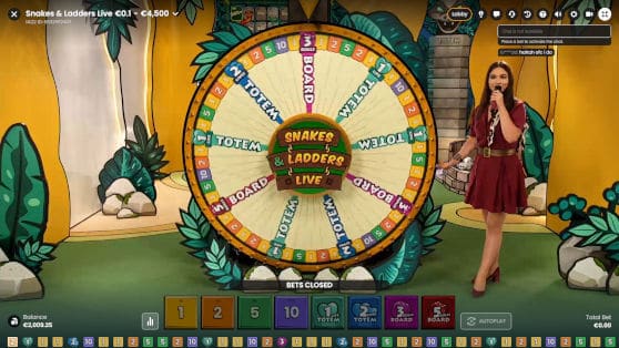 snakes & Ladders wheel spins