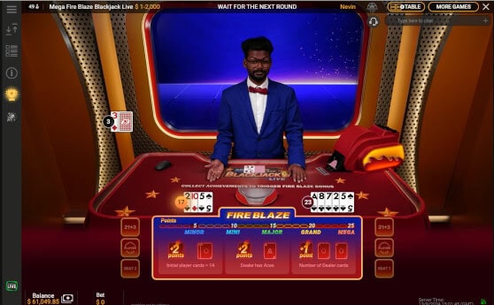 Mega Fire Blaze Blackjack