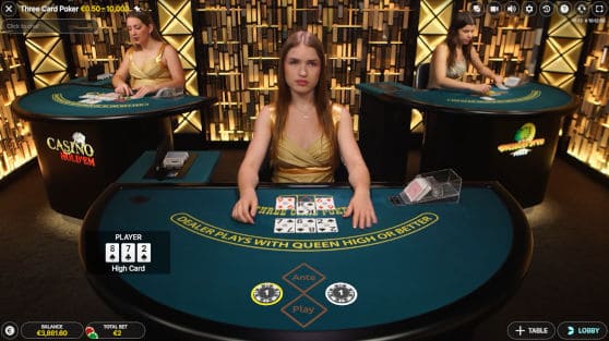 evolution 3 card poker