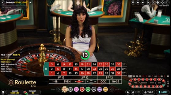 evolution live roulette