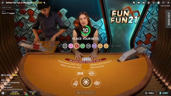 place your bets fun fun 21