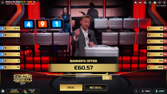 Deal or no deal bankers offer