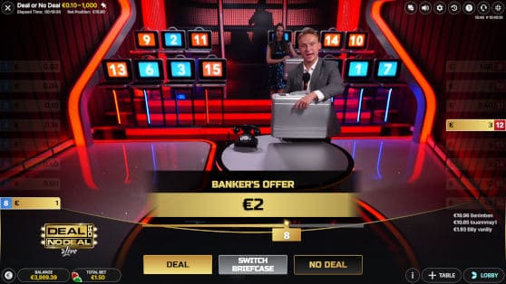 Deal or no deal briefcase swap