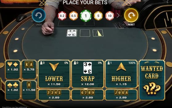 Hi Lo Western Live betting grid