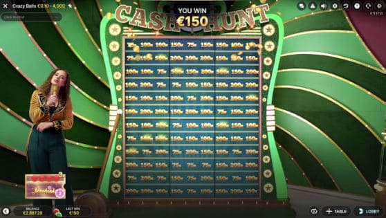 crazy balls cash hunt