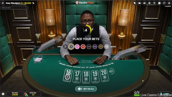 easy blackjack bet