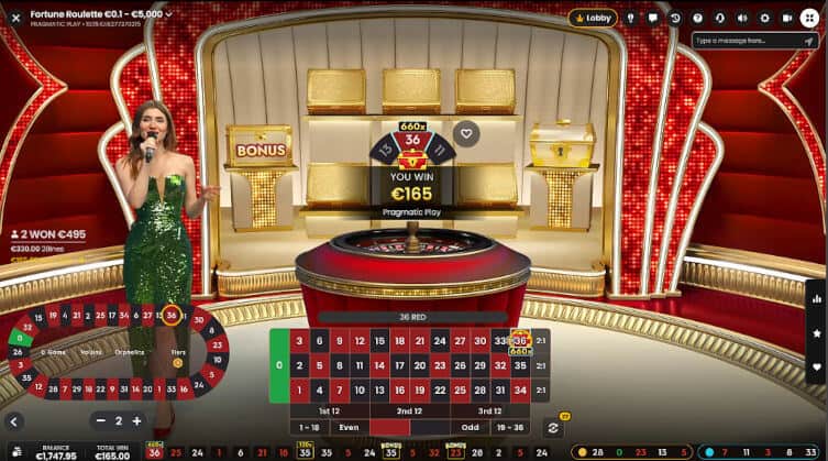 fortune roulette win