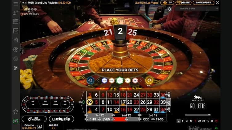 mgm grand live roulette