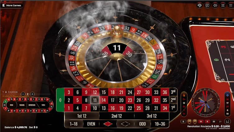 revolution roulette result