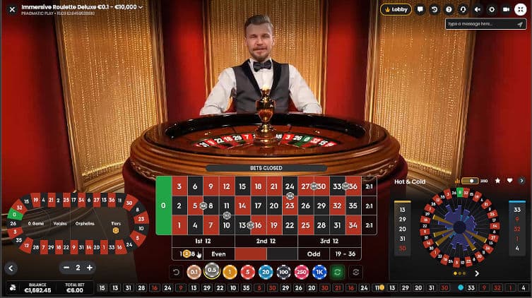immersive roulette deluxe betting time