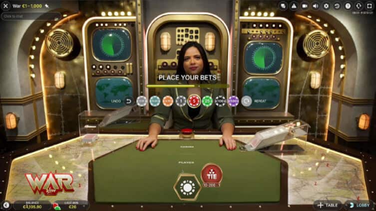 war live placing your bets