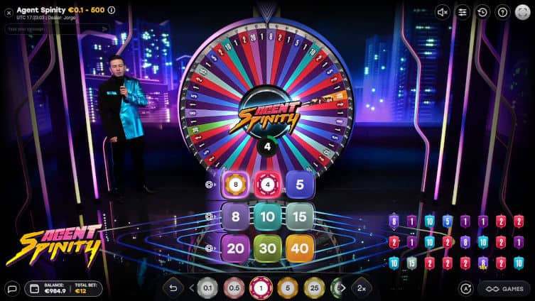 agent spinity betting time