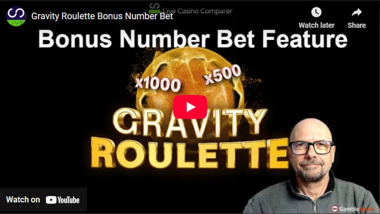gravity roulette Bonus Number Bet Video