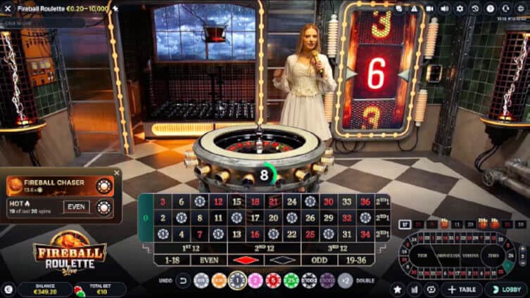 fireball roulette betting time