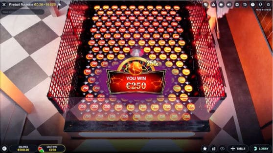 fireball roulette bonus round result