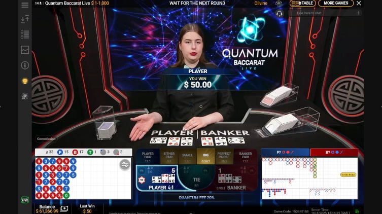quantum baccarat result