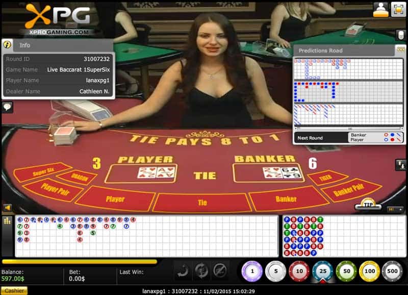 Live Baccarat Super 6