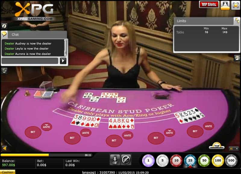 Live Caribbean Poker