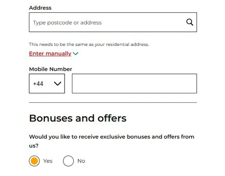 Registration Form with Additional Information