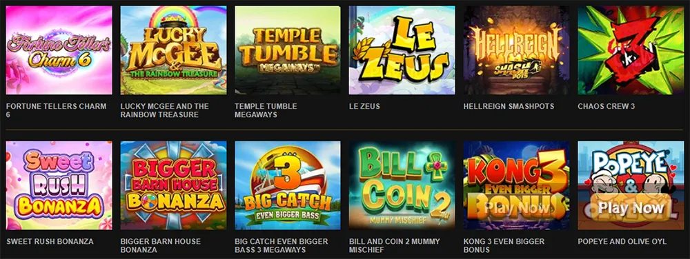 Videoslots Casino Games Range