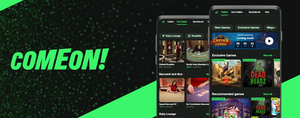 ComeOn Casino Mobile App