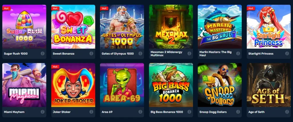 Winz Casino Games Range