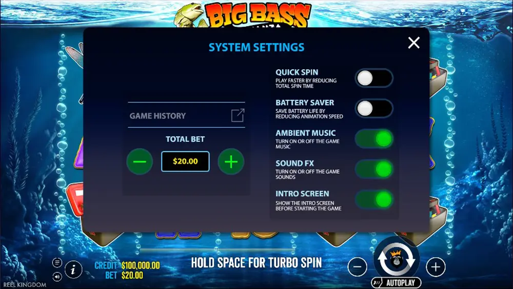 Big Bass Bonanza Bets