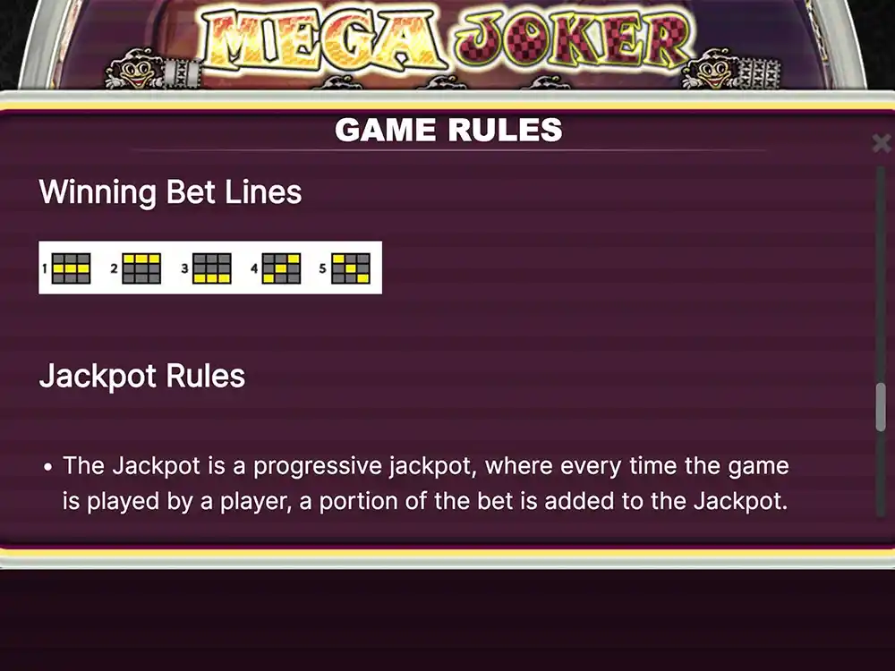 Mega Joker Game Rules