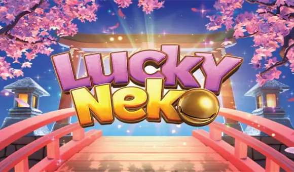 Lucky Neko Horizontal Logo