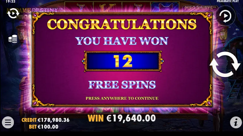 Madame Destiny Megaways Win Free Spins