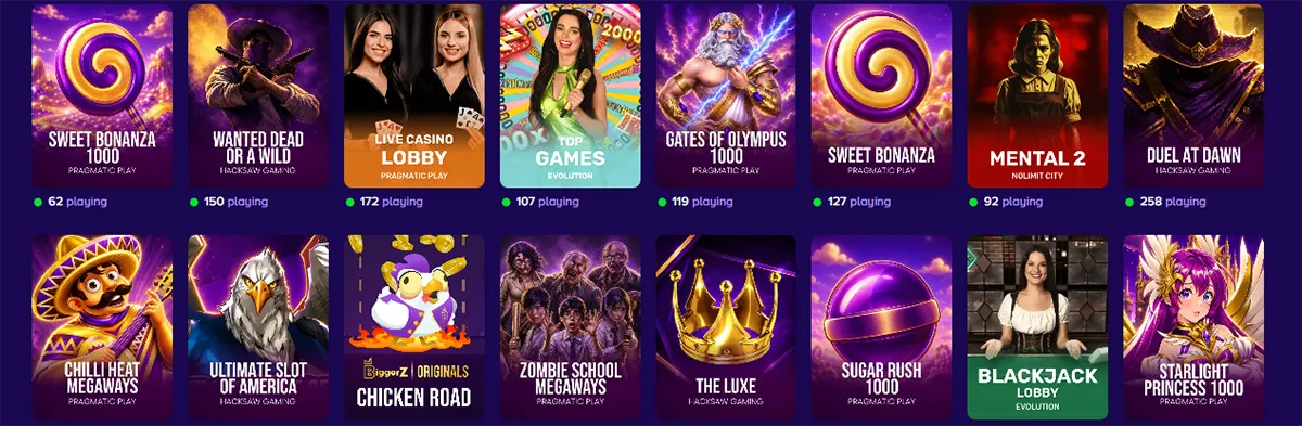 BiggerZ Casino Games