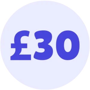 30 British Pounds Sterling