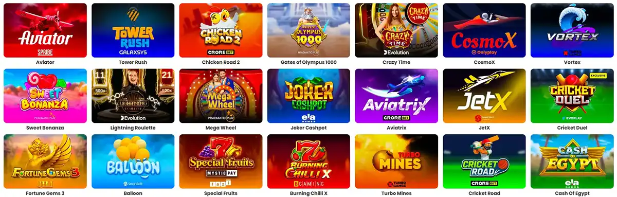 CroreBet Casino Games