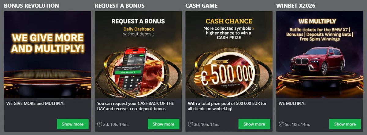 Winbet Casino Bonuses and Promotions