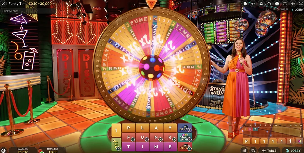 Live tracker for Funky Time game stats and spin history