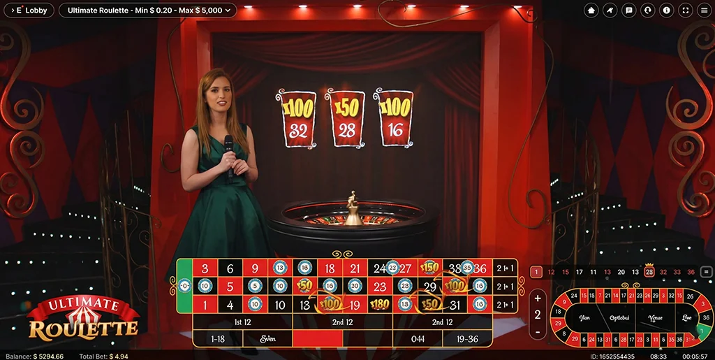 Ultimate Roulette by Ezugi with up to 2000x multipliers